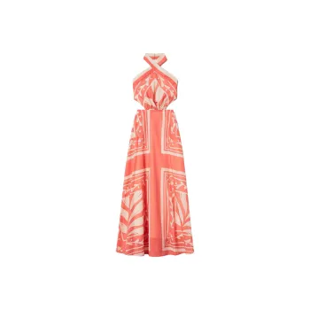 Twinset Printed Halterneck Maxi Dress