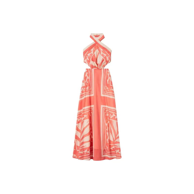 Twinset Printed Halterneck Maxi Dress-0