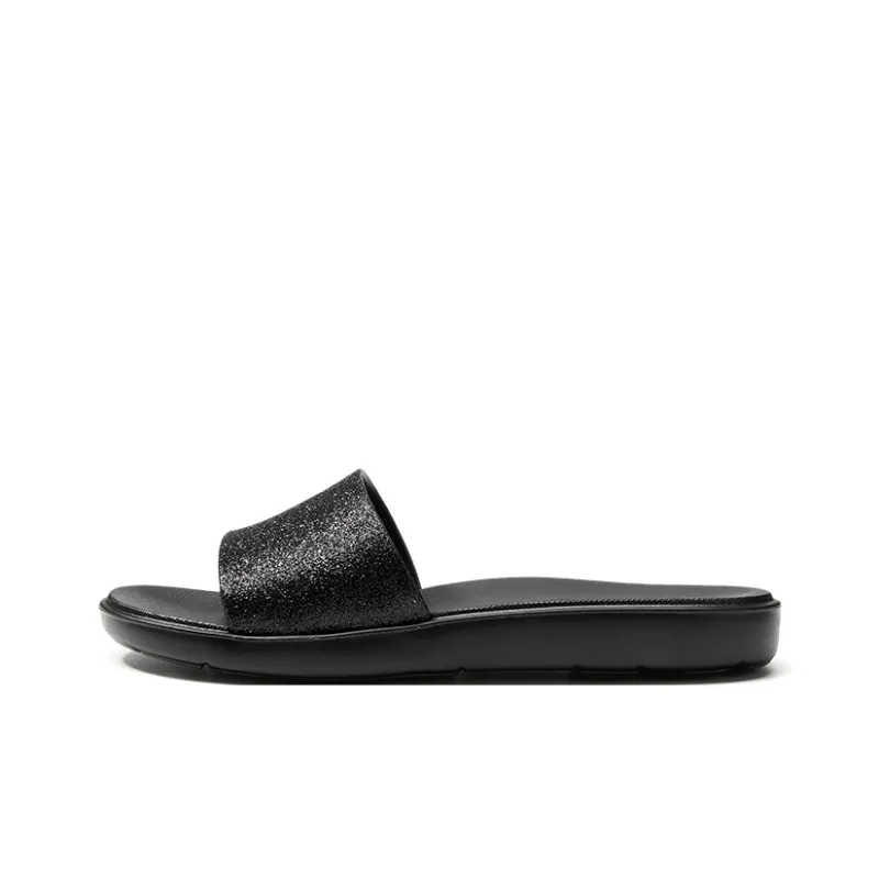 LUOFU Slide Slippers Women's Shimmery Powder/Shimmery Black/Shimmery Bean Paste-10