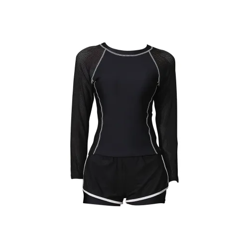 Hao Zhilang Two-Piece Swimsuits Women's Black