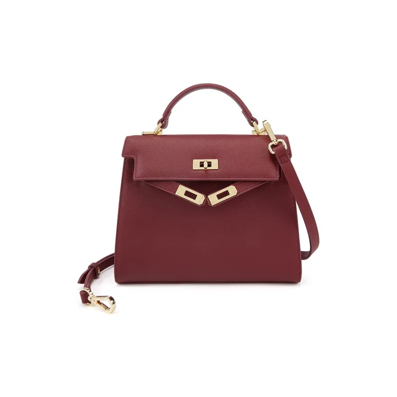 ELLE Leather Crossbody Bag Medium Size Women's White-11