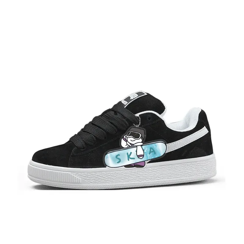 Snow Know The Answer SKTA Anti Slip Wear Resistant Low Top Skateboard Shoes Unisex Black-4