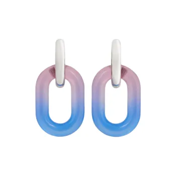 Paco Rabanne Xl Link Oversized Tie Dye Earrings