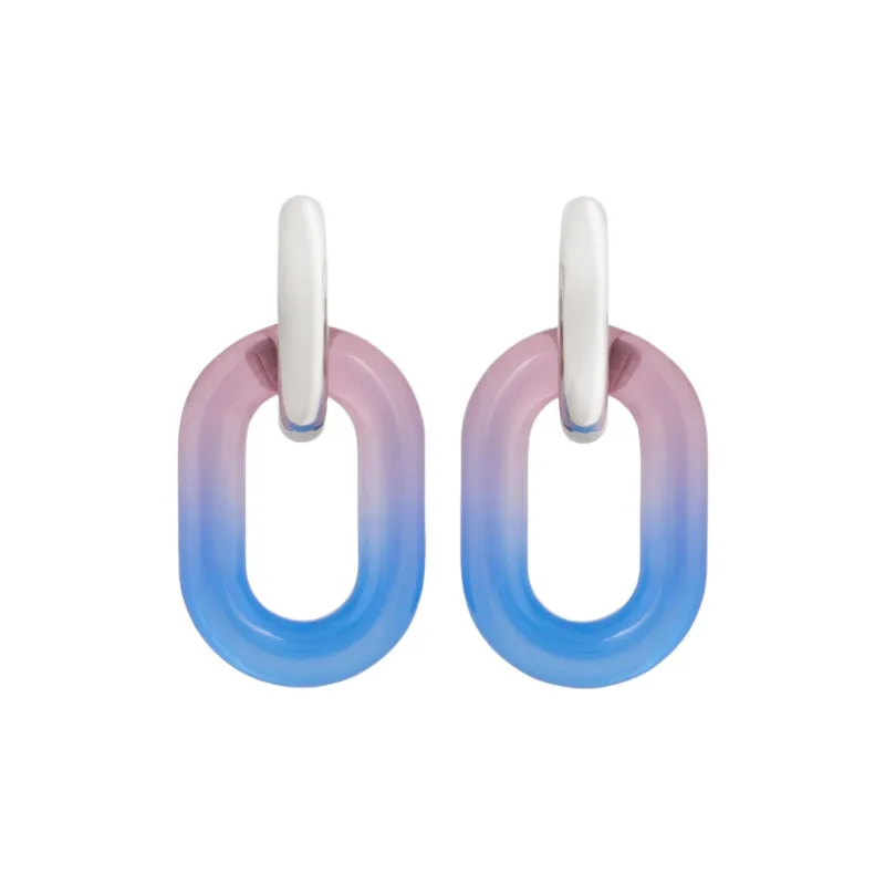 Paco Rabanne Xl Link Oversized Tie Dye Earrings-0