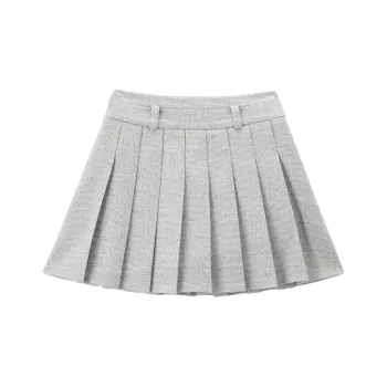 LEDIN Casual Short Skirts Women's Silver Candle Gray