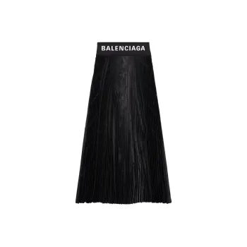Balenciaga Pleated Midi Skirt