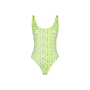 FENDI By Marc Jacobs Reversible One Piece Swimsuit Yellow Lycra