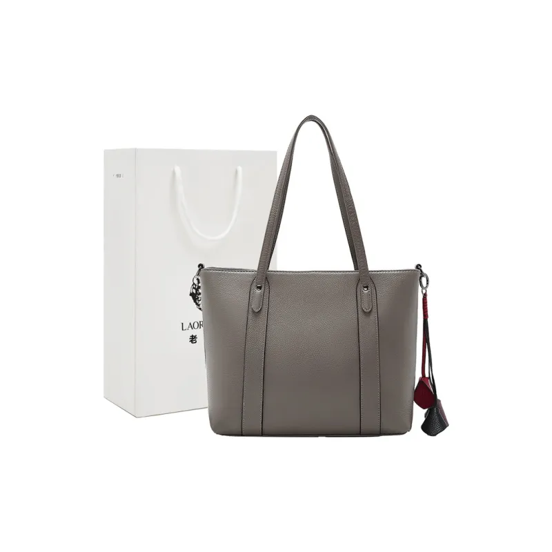 Old Man's Head Top Grain Cow Leather Shoulder Bag Large Size Women's Multicolor-15