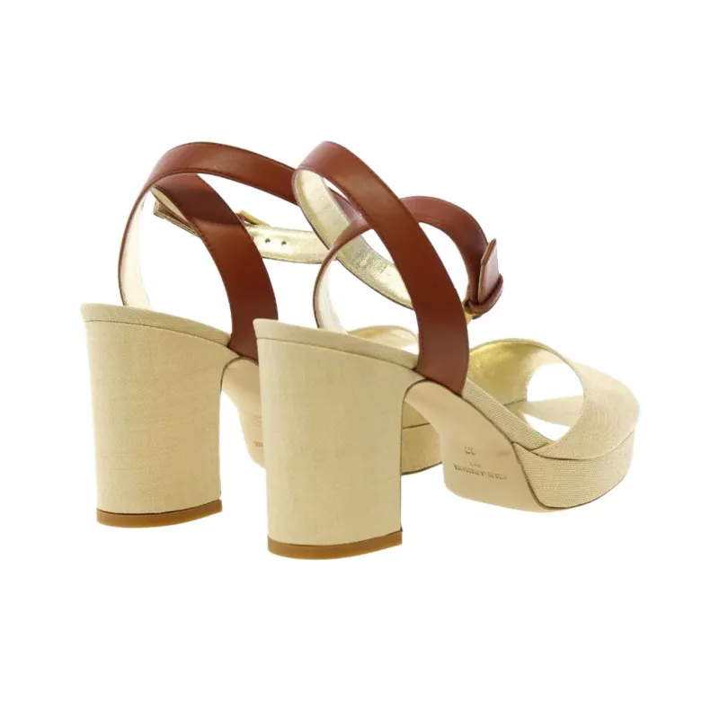 INES DE LA FRESSANGE One Strap Sandals 6.5cm Women's Brown-3
