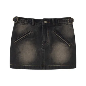 FPMZ Denim Short Skirts Women's Black Blue
