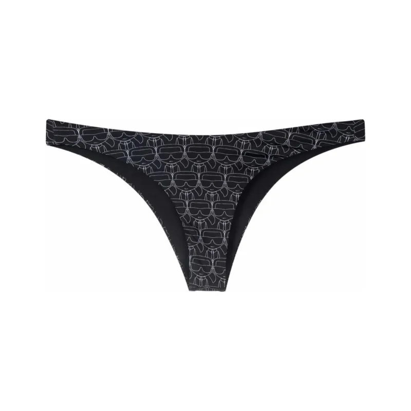 KARL LAGERFELD Karl Icon Print Bikini Bottoms-0