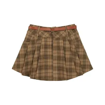 Aghr Casual Short Skirts Women's Khaki