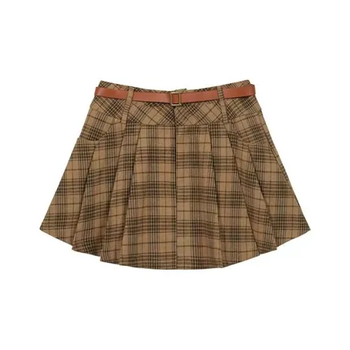Aghr Casual Short Skirts Women's Khaki