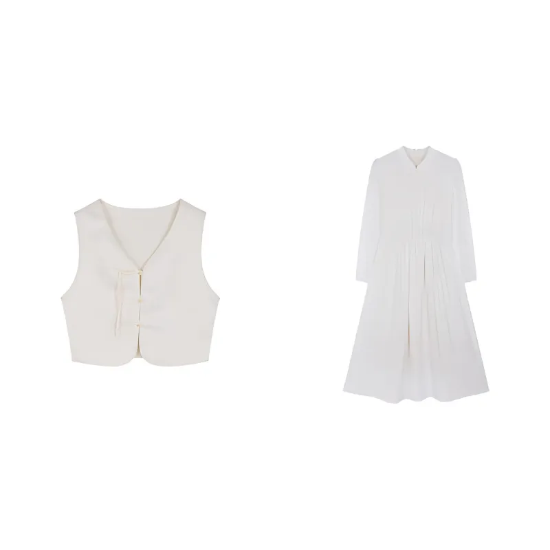 Mo Han Yi Mei Skirt Set Women's Ecru-0