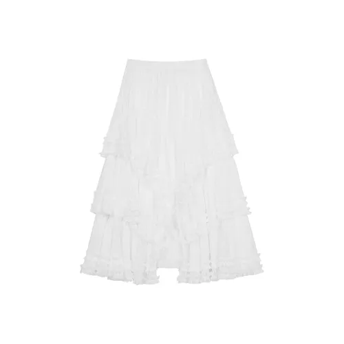 ELF SACK Casual Short Skirts Women's White