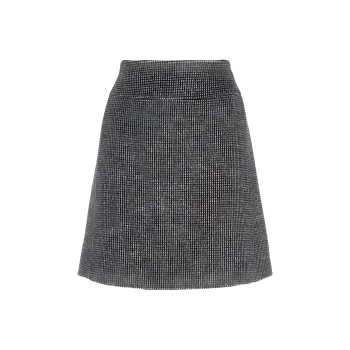 'S MAX MARA Checkered Mini Skirt