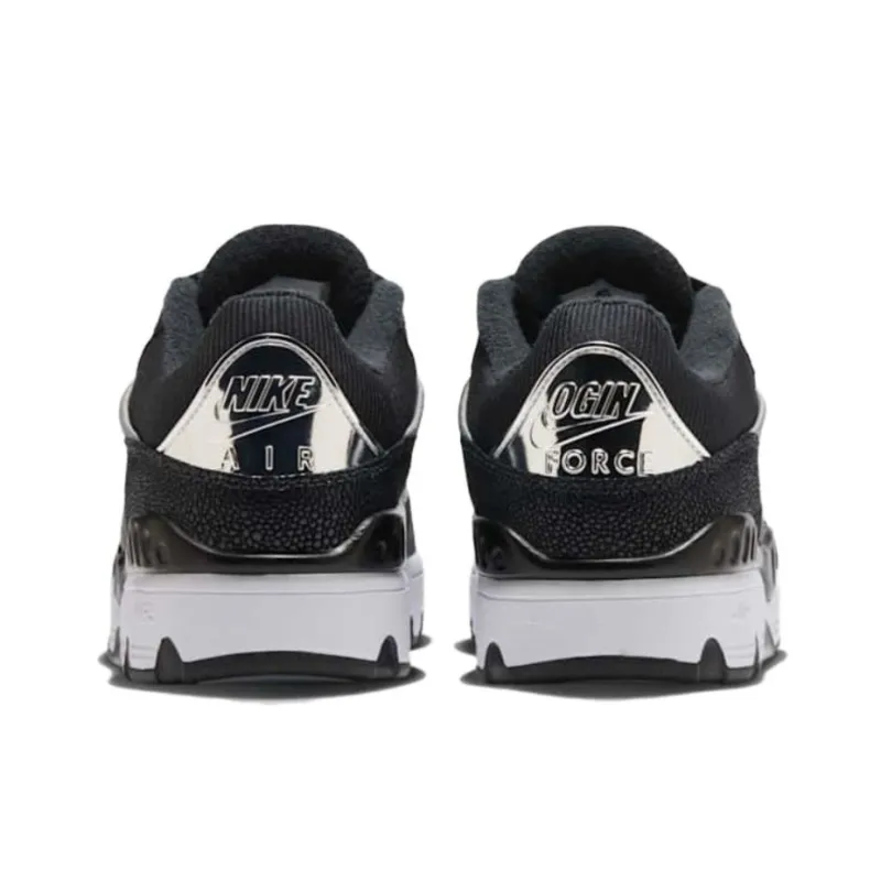 NIGO x Nike Air Force 3 Anti Slip Wear Resistant Low Top Skateboard Shoes Unisex Black White-4