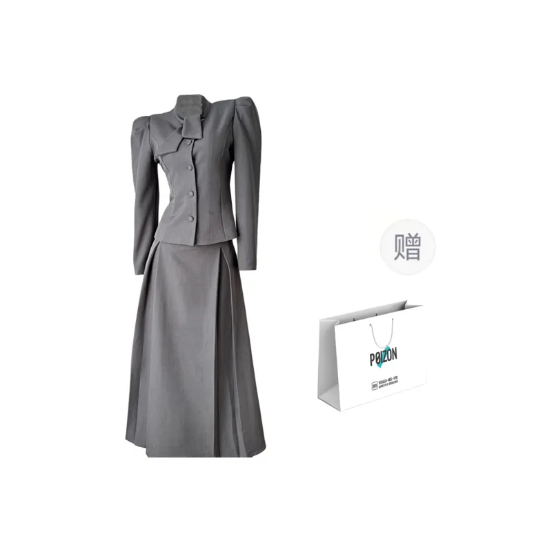 CPAURA Skirt Set Women's Smoke Gray-2