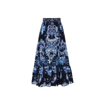 Camilla Delft Dynasty print Maxi Skirt