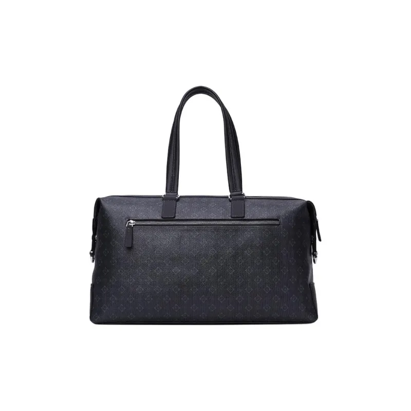 SEPTWOLVES PVC Crossbody One Shoulder Travel Bag Men's Black-1
