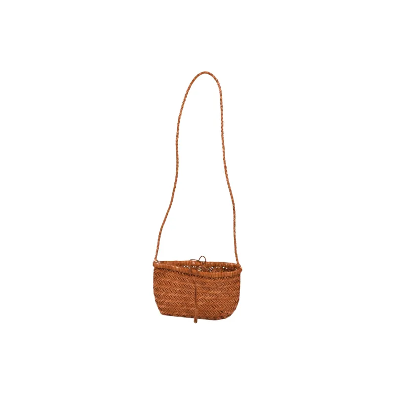 Dragon Diffusion Woven Shoulder Bag Mini Women's Brown-0