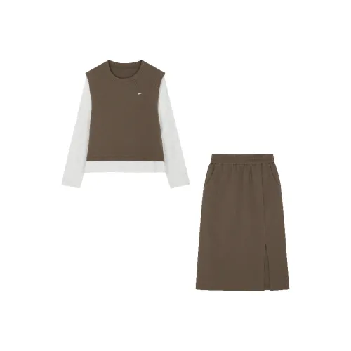 Mo Han Yi Mei Skirt Set Women's Khaki