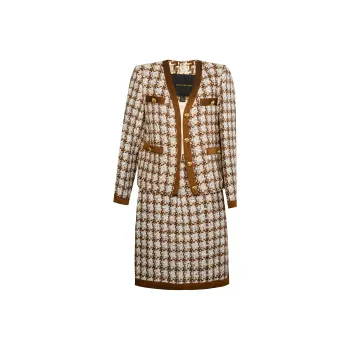 ROEYSHOUSE Skirt Set Women's Yellow Brown
