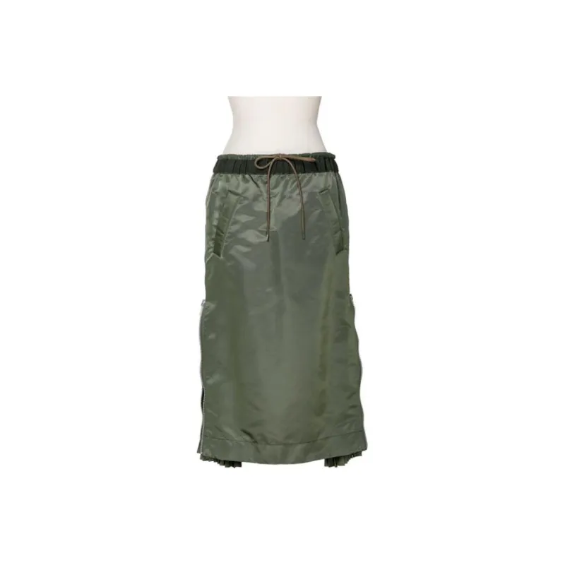 Sacai Elasticated Waist Drawstring Skirt-0