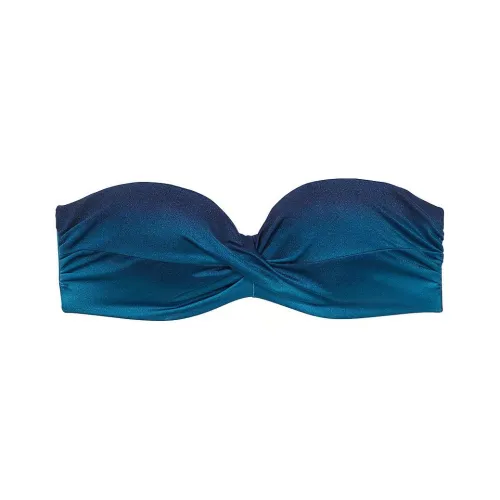Victoria's Secret PINK Mix & Match Twist Push-Up Bandeau Top / BO Bikini Women's Blue Gradient