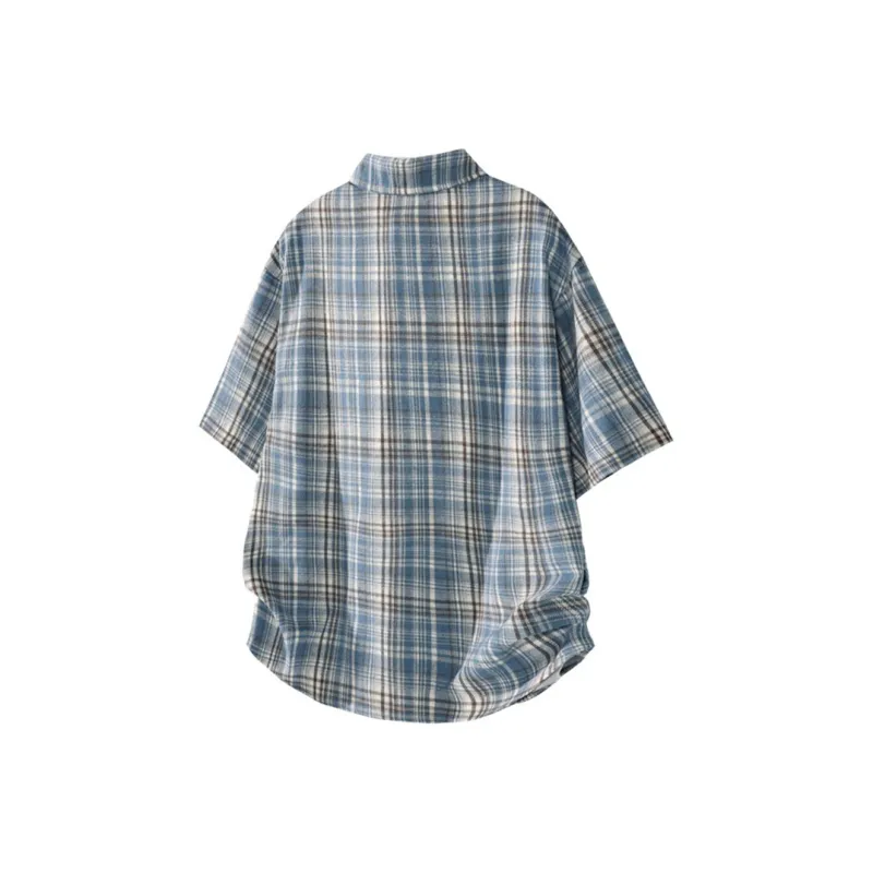 Dme Shirts Unisex Blue Plaid-1
