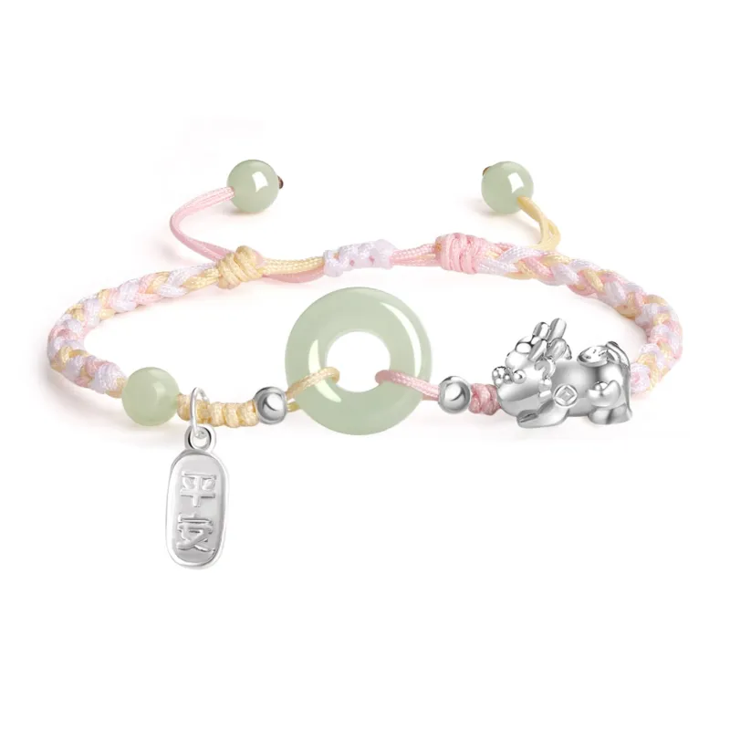 Lao Feng Xiang Hetian Jade Bracelets White Jade/Pale Greenish White Jade Unisex-0