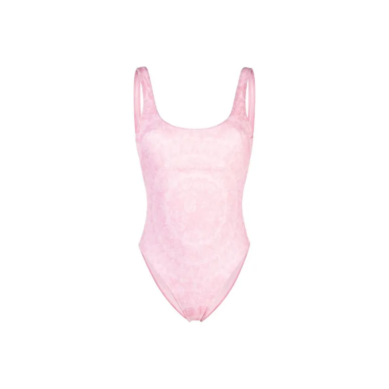 VERSACE Barocco Printed Scoop-Neck Swimsuit-0