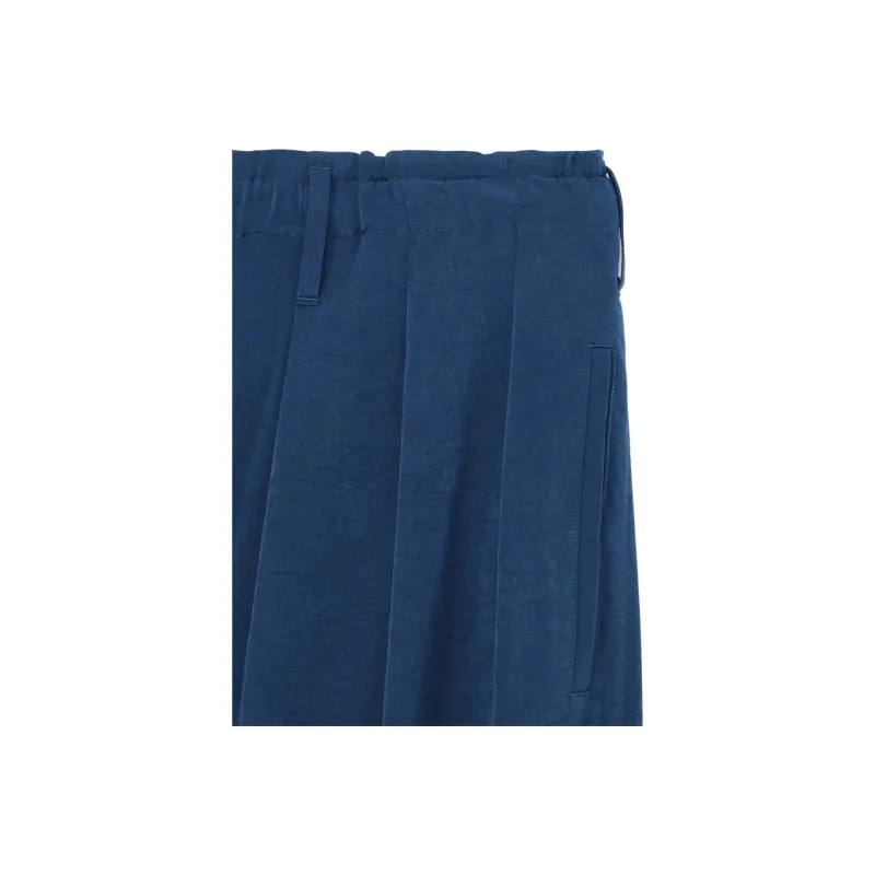 Yohji Yamamoto Ground Y SS25 Casual Pants Unisex Marine Blue-3