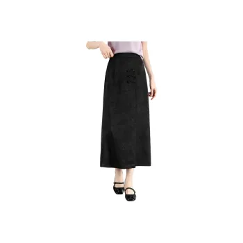 TERRE BLEUE Casual Long Skirt Women's Black