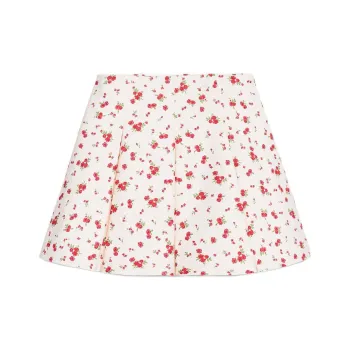 ZARA Trf Casual Short Skirts Women's Nude/Red