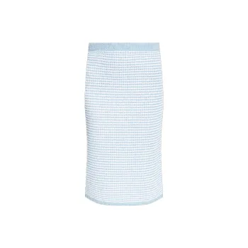 TORY BURCH Striped Knit Midi Skirt