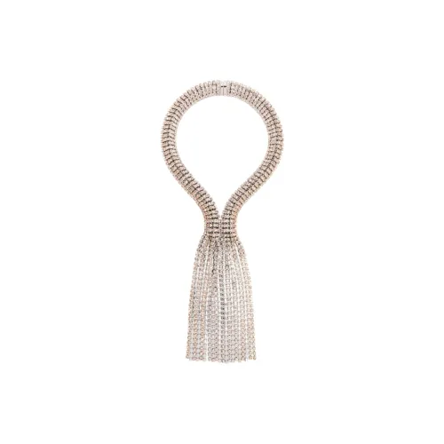 Paco Rabanne Brass, Glass, Metal, Rhinestone Necklaces Women's Silver