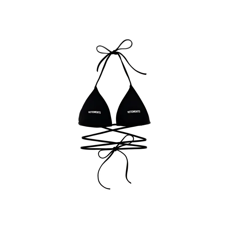 Vetements Logo print Triangle cup Bikini Top-0