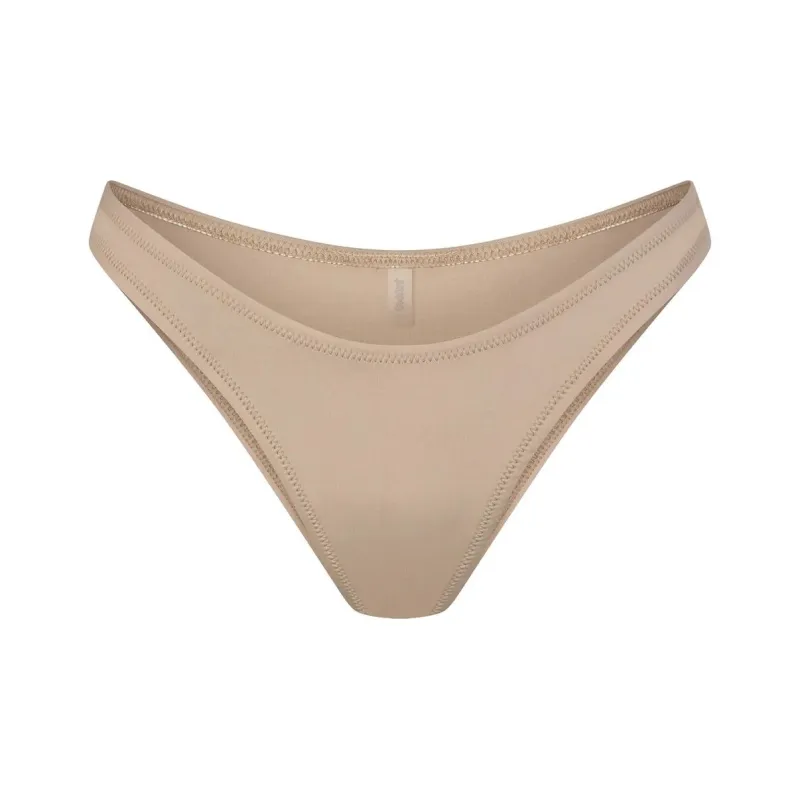 SKIMS SIGNATURE SWIM CHEEKY TANGA BOTTOMS Swimming Shorts Women's DESERT/Desert-0