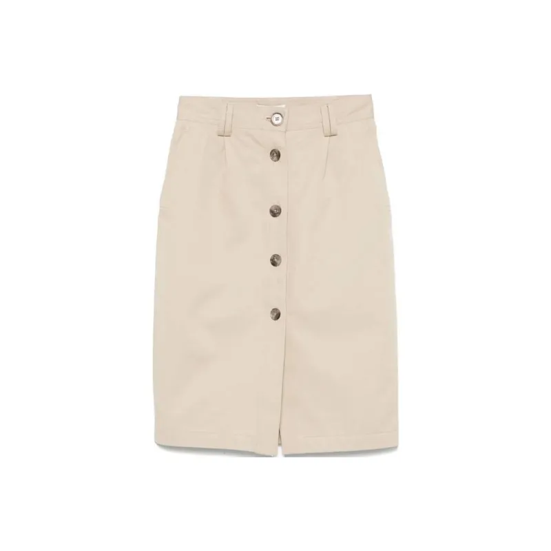 Anine Bing Zaire Front Button Fastened Midi Skirt-0