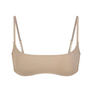 SKIMS SIGNATURE SWIM MICRO SCOOP BIKINI TOP Bikini Women's DESERT/Desert