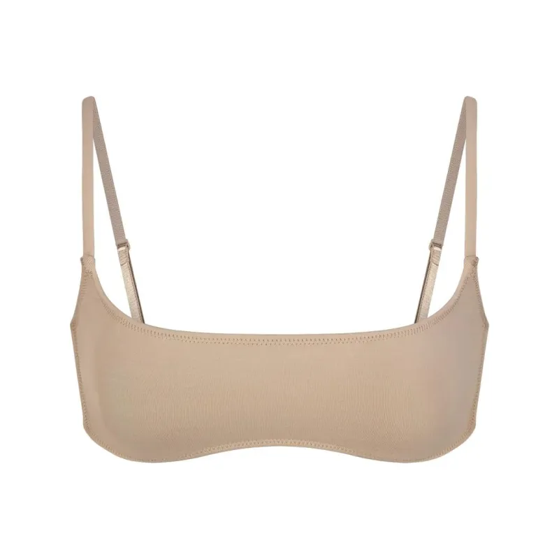SKIMS SIGNATURE SWIM MICRO SCOOP BIKINI TOP Bikini Women's DESERT/Desert-0