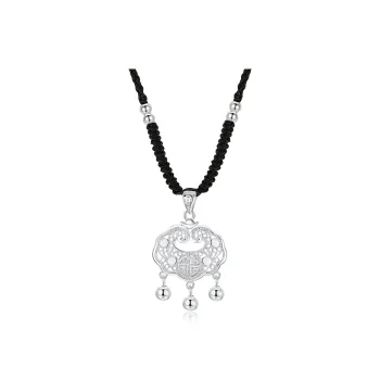 LAOYINFANG S 999 Fine Silver Sterling Silver Necklaces Women's