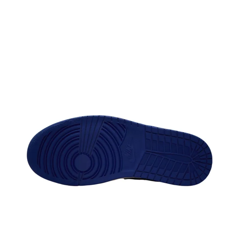 Jordan Air Jordan 1 Anti Slip Wear Resistant Mid Top Vintage Basketball Shoes Unisex Blue White-5
