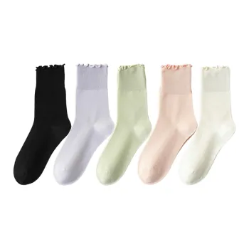 MIIOW Mid Calf Socks Women's 5 Pack