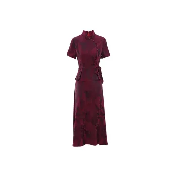 Mapping Cheongsams Women's Red