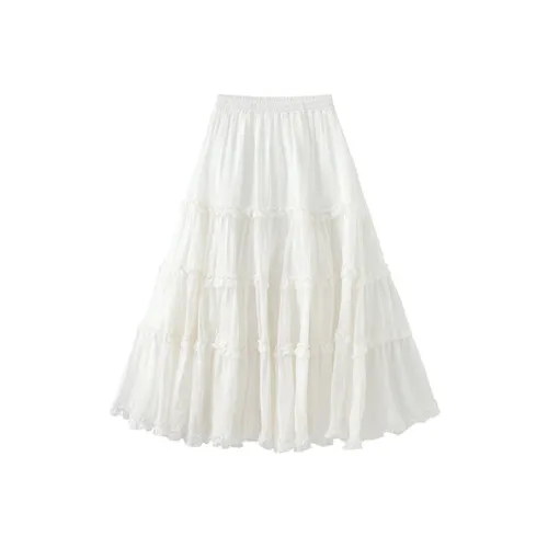 CUBIC Casual Long Skirt Women's White