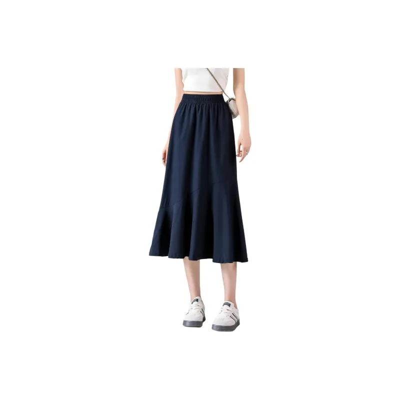 BALENO Elegance High Rise Skirt With Cinched Waist, Maternity Style, Mid Length, Petite Premium Feel Summer Women's-2