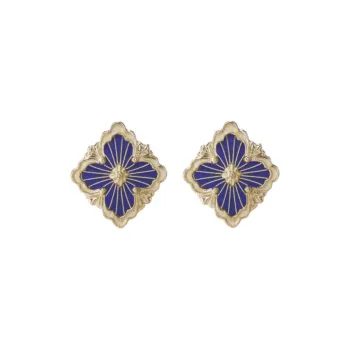 BUCCELLATI Gold, Enamel, Sheer Earrings Unisex Gold