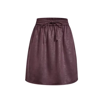 KUOSE Casual Short Skirts Women's Burgundy